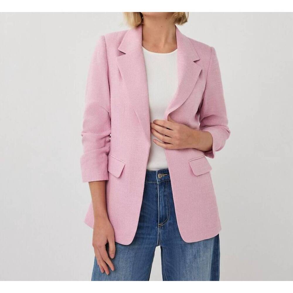 NEW ESQUALO lotte linen look blazer in rose